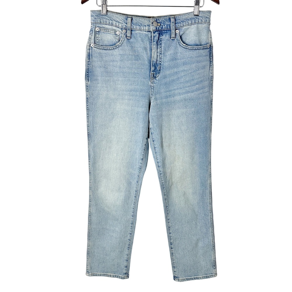 J.Crew Cotton Light Wash High-Rise Classic Ankle Straight‎ Jeans Women's Size 28